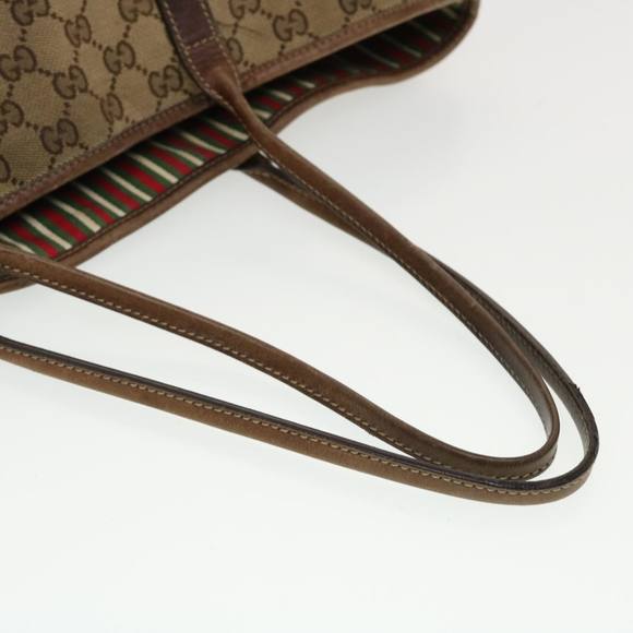 GUCCI GG Canvas Tote Bag Beige 169945 Auth th3742 - Picture 7 of 16